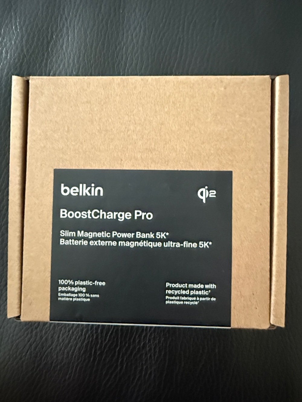 belkin BoostCharge Pro Slim Magnetic Power Bank 5K - Brown Kraft